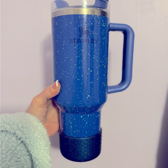 Used good condition Stanley Blue Speckled Travel Mug w accessories. - Picture 7 of 10